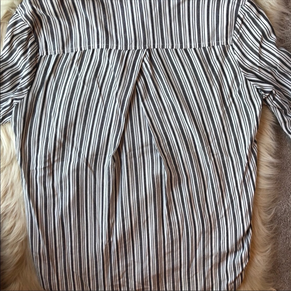 Striped Oversized Button Down - Picture 5 of 5
